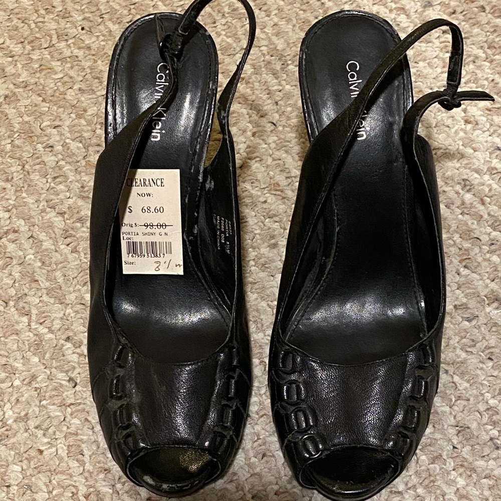 Calvin Klein sling back heels